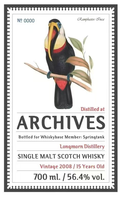 ARCHIVES 2008 ロングモーン 15yo hogshead 56.4%