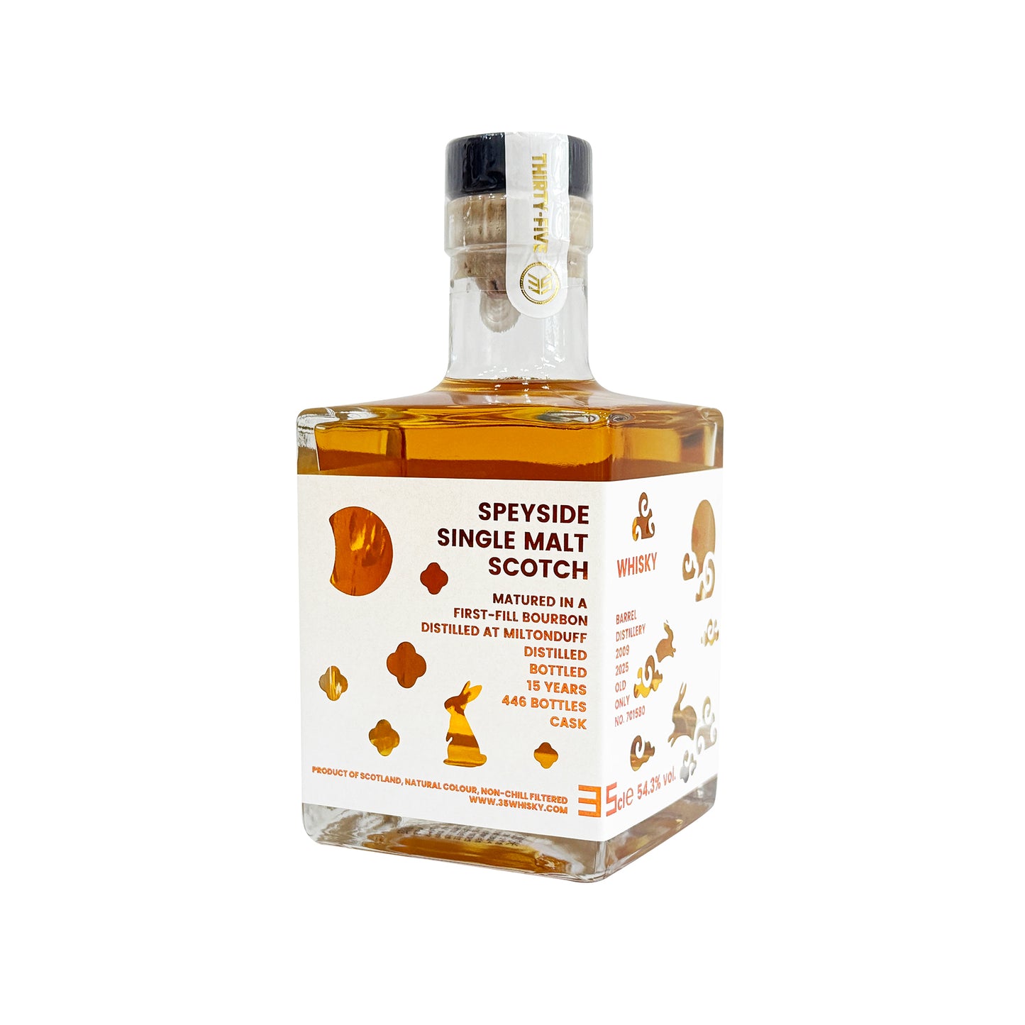 乾杯会 2009-2025 MILTONDUFF 15yo 54.3% 1st fill Bourbon Barrey