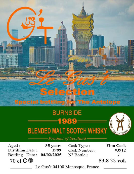 The Antelope 1989-2025 BURNSIDE 35yo 53.8% Fino cask
